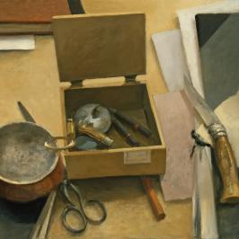 32-nature morte au cendrier rouge 1 -33x24