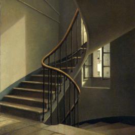 05 - L'escalier sur cour (100X81)