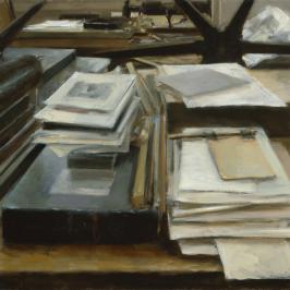 L’atelier de gravure 2  - 35 x 27 cm