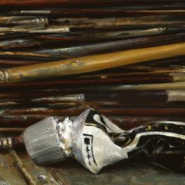 pinceaux et tube 2 - 35 x 24 cm