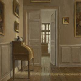 Le salon au chateau - 55 x 46 cm