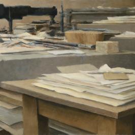 L'atelier de lithographie 5 - 55 x 33 cm